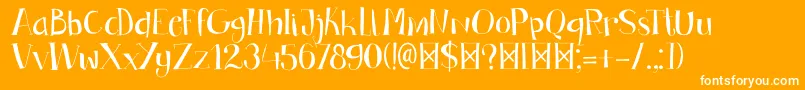 DkBandolina Font – White Fonts on Orange Background