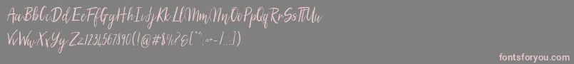 More about SilhouettoScript Font SilhouettoScript Font – Pink Fonts on Gray Background