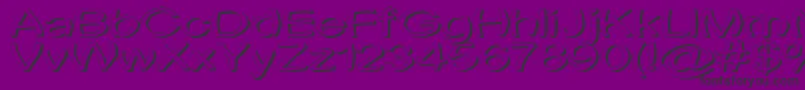 Unitortred-fontti – mustat fontit violetilla taustalla