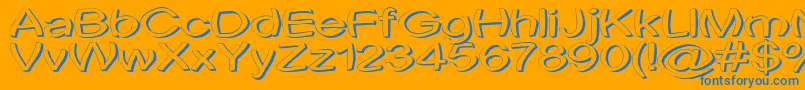 Unitortred Font – Blue Fonts on Orange Background