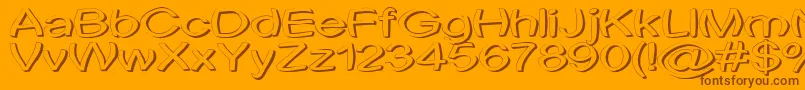 Unitortred Font – Brown Fonts on Orange Background