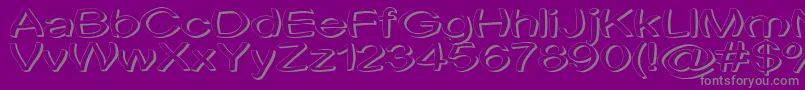 Unitortred Font – Gray Fonts on Purple Background