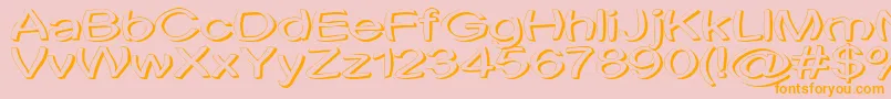 Unitortred Font – Orange Fonts on Pink Background