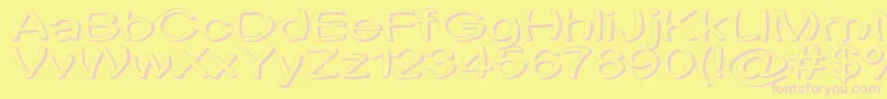 Unitortred Font – Pink Fonts on Yellow Background