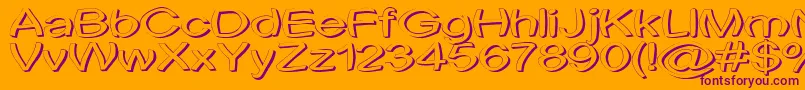 Unitortred Font – Purple Fonts on Orange Background