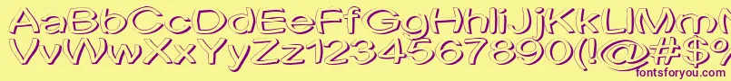 Unitortred Font – Purple Fonts on Yellow Background