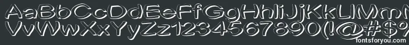 Unitortred-fontti – valkoiset fontit mustalla taustalla