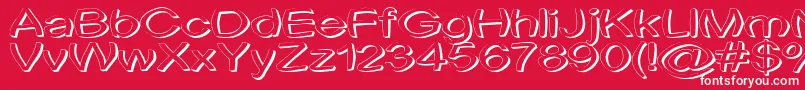 Unitortred Font – White Fonts on Red Background