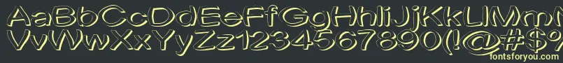 Unitortred Font – Yellow Fonts on Black Background