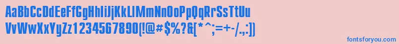 Cmp67C Font – Blue Fonts on Pink Background