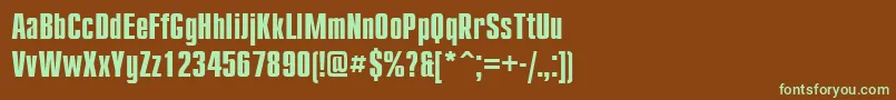 Cmp67C Font – Green Fonts on Brown Background