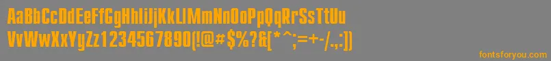 Cmp67C Font – Orange Fonts on Gray Background