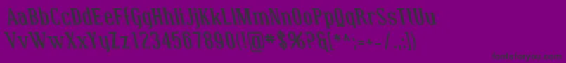 CovingtonRevBoldItalic Font – Black Fonts on Purple Background