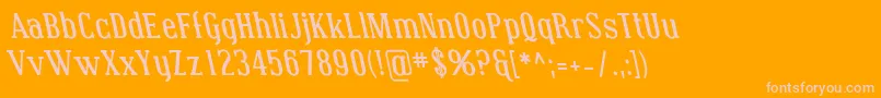 CovingtonRevBoldItalic Font – Pink Fonts on Orange Background