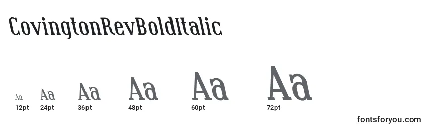 CovingtonRevBoldItalic Font Sizes