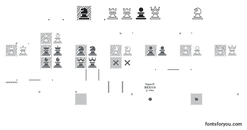 Шрифт ChessMarroquin – алфавит, цифры, специальные символы