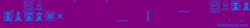 Police ChessMarroquin – polices bleues sur fond violet