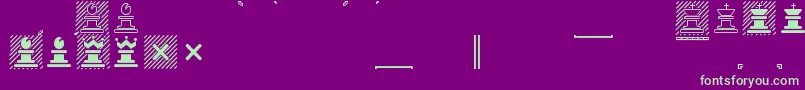 Weitere Informationen zur ChessMarroquin-Schriftart ChessMarroquin-Schriftart – Grüne Schriften auf violettem Hintergrund