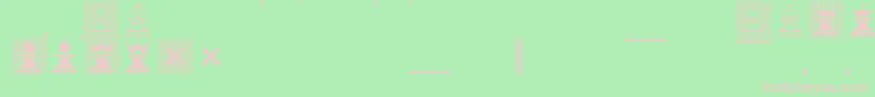Czcionka ChessMarroquin – różowe czcionki na zielonym tle
