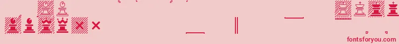 ChessMarroquin Font – Red Fonts on Pink Background