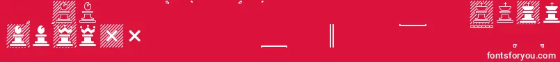ChessMarroquin Font – White Fonts on Red Background