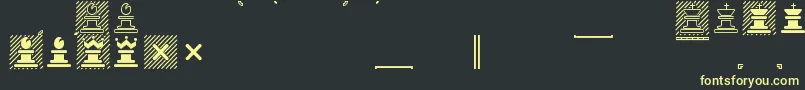 ChessMarroquin Font – Yellow Fonts on Black Background