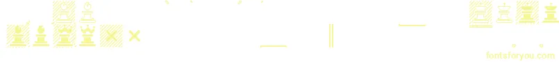ChessMarroquin-Schriftart – Gelbe Schriften auf weißem Hintergrund