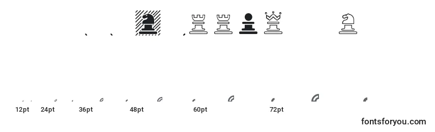 Размеры шрифта ChessMarroquin