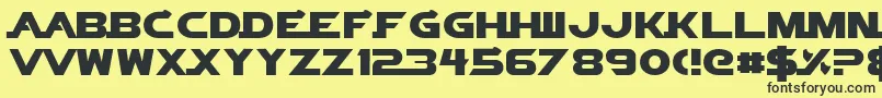 VectorSigmaNormal Font – Black Fonts on Yellow Background