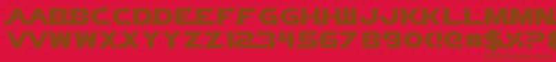 VectorSigmaNormal Font – Brown Fonts on Red Background