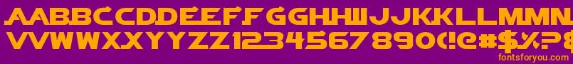 VectorSigmaNormal Font – Orange Fonts on Purple Background