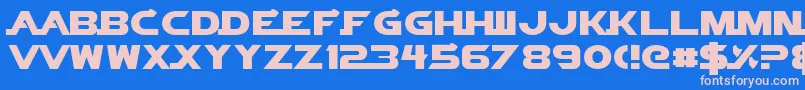 VectorSigmaNormal Font – Pink Fonts on Blue Background