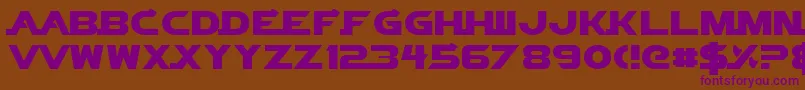 VectorSigmaNormal Font – Purple Fonts on Brown Background