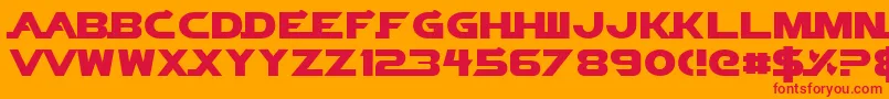 VectorSigmaNormal Font – Red Fonts on Orange Background