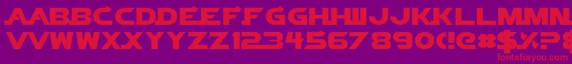 Police VectorSigmaNormal – polices rouges sur fond violet
