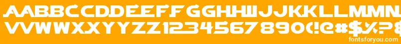 VectorSigmaNormal Font – White Fonts on Orange Background