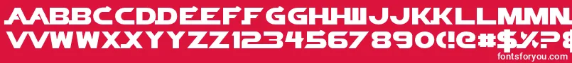 VectorSigmaNormal Font – White Fonts on Red Background