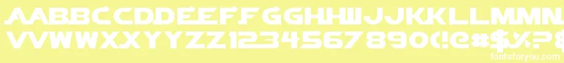 VectorSigmaNormal Font – White Fonts on Yellow Background