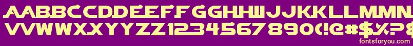 VectorSigmaNormal Font – Yellow Fonts on Purple Background