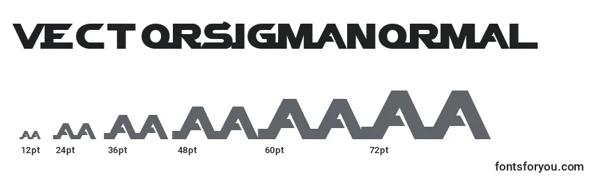 VectorSigmaNormal Font Sizes