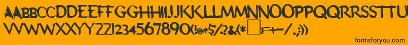 Schooldaze Font – Black Fonts on Orange Background