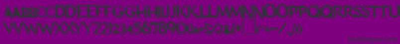 フォントSchooldaze – 紫の背景に黒い文字