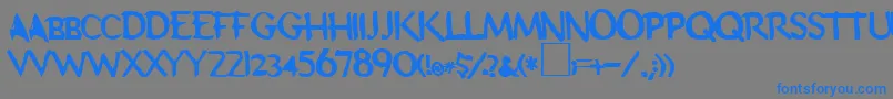 Weitere Informationen zur Schooldaze-Schriftart Schooldaze-Schriftart – Blaue Schriften auf grauem Hintergrund