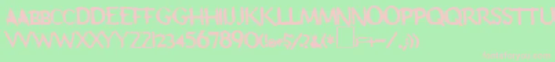 Schooldaze Font – Pink Fonts on Green Background