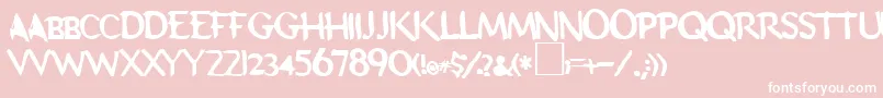 Schooldaze Font – White Fonts on Pink Background