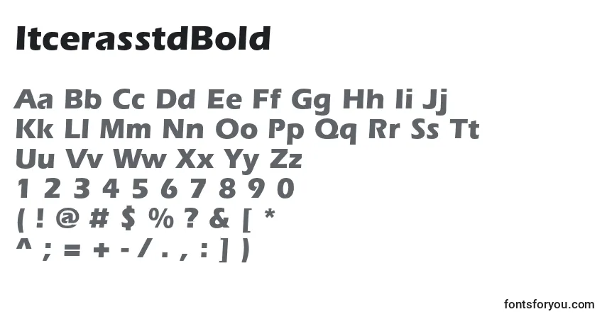Fuente ItcerasstdBold - alfabeto, números, caracteres especiales