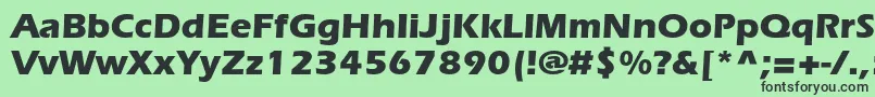 ItcerasstdBold Font – Black Fonts on Green Background
