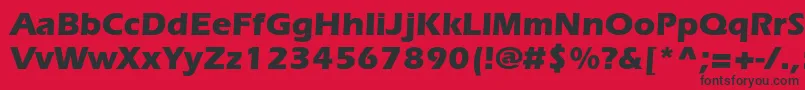 ItcerasstdBold Font – Black Fonts on Red Background