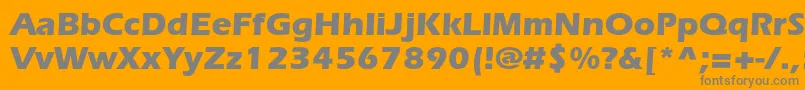ItcerasstdBold-Schriftart – Graue Schriften auf orangefarbenem Hintergrund