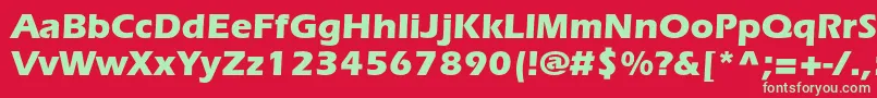 ItcerasstdBold Font – Green Fonts on Red Background